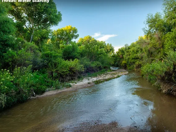 Overhead image of Santa Cruz River 