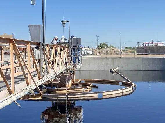 Water treatment pond at facility in Tucson AZ