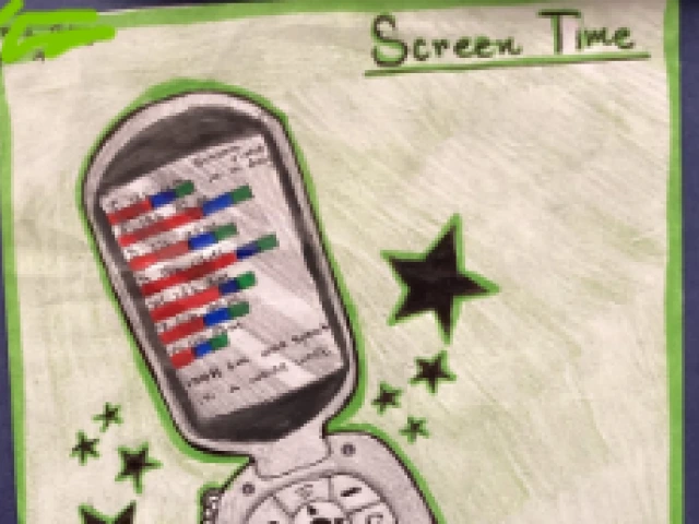 Image of phone with graph on screen