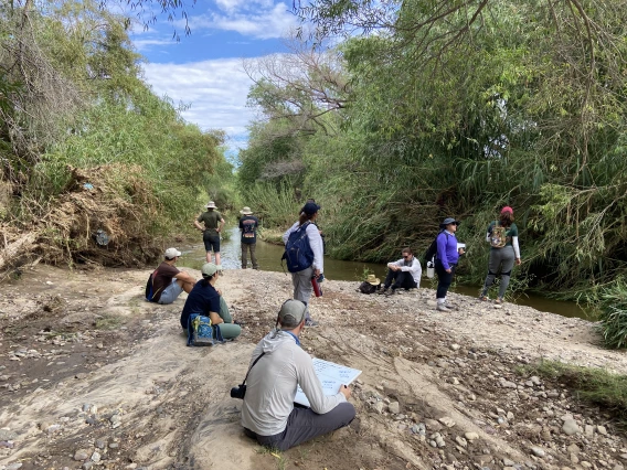 Teachers Summer 2024 observing Santa Cruz River