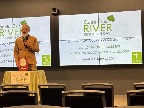 Luke Cole presenting at Santa Cruz River Research Days