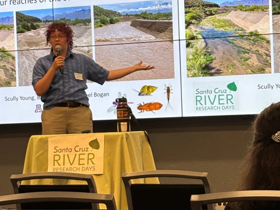 Scully Young presenting at Santa Cruz River Research Days