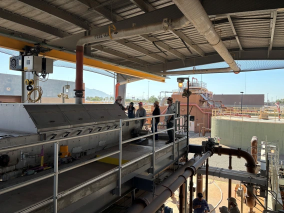 Teachers learning about equipment used at Tres Rios Water Reclamation Facility in Tucson