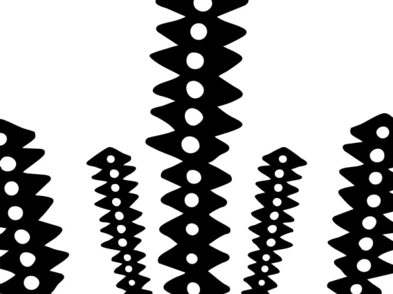 Detail of top minnow windsock