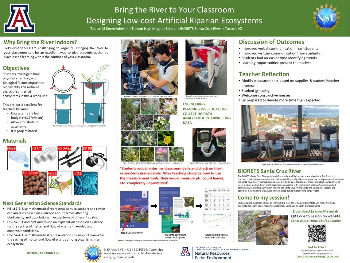 Designing Low-Cost Artificial Riparian Ecosystems