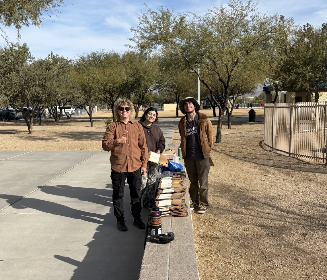 College students preparing for a field trip