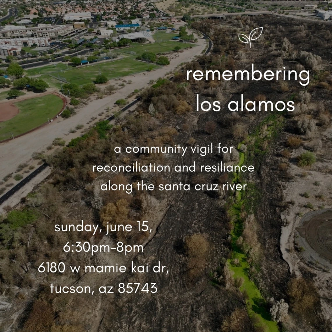 Image of Santa Cruz River with event details