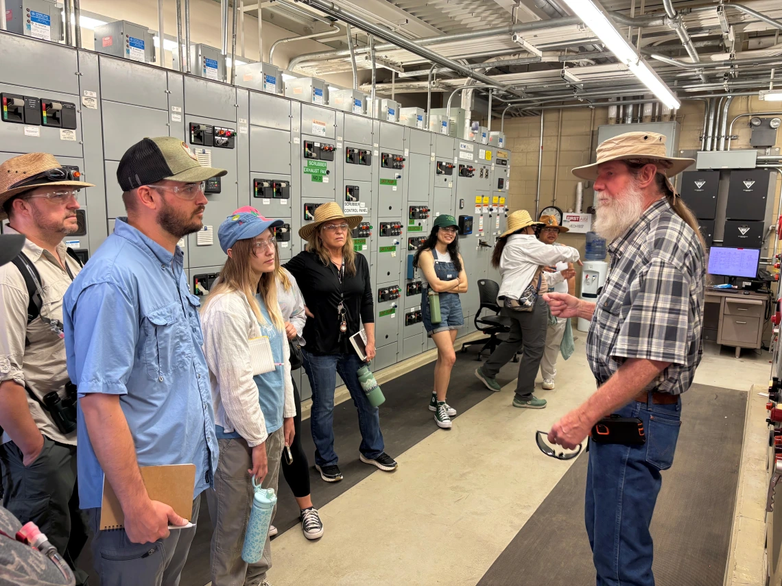 Teachers learning about Tres Rios Water Reclamation facility in Tucson
