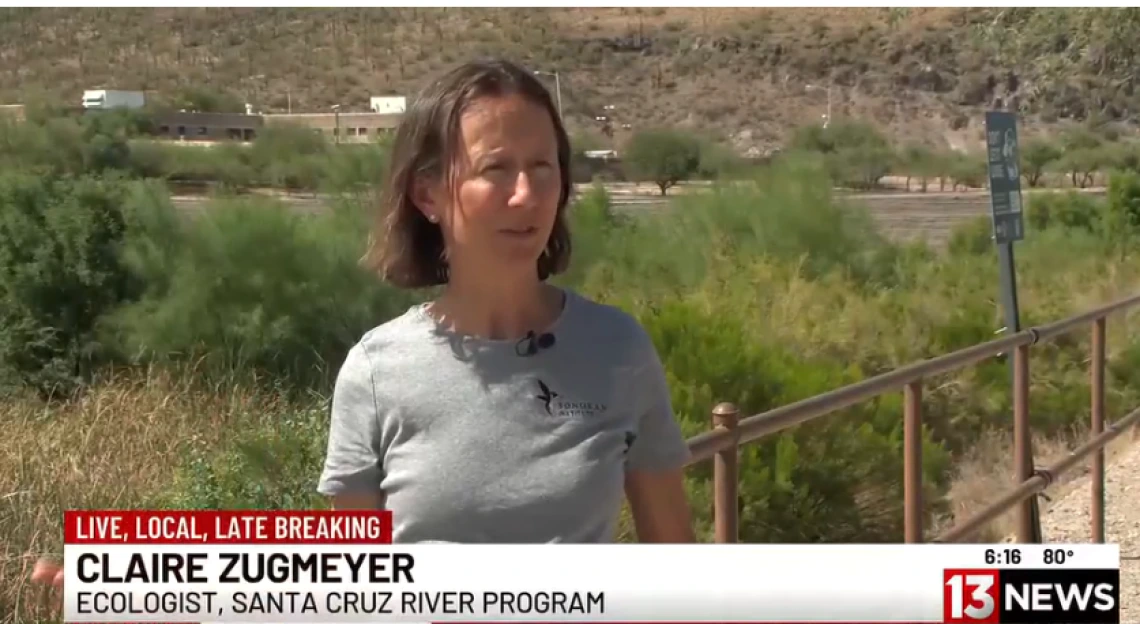 Image of Claire Zugmeyer by the Santa Cruz River