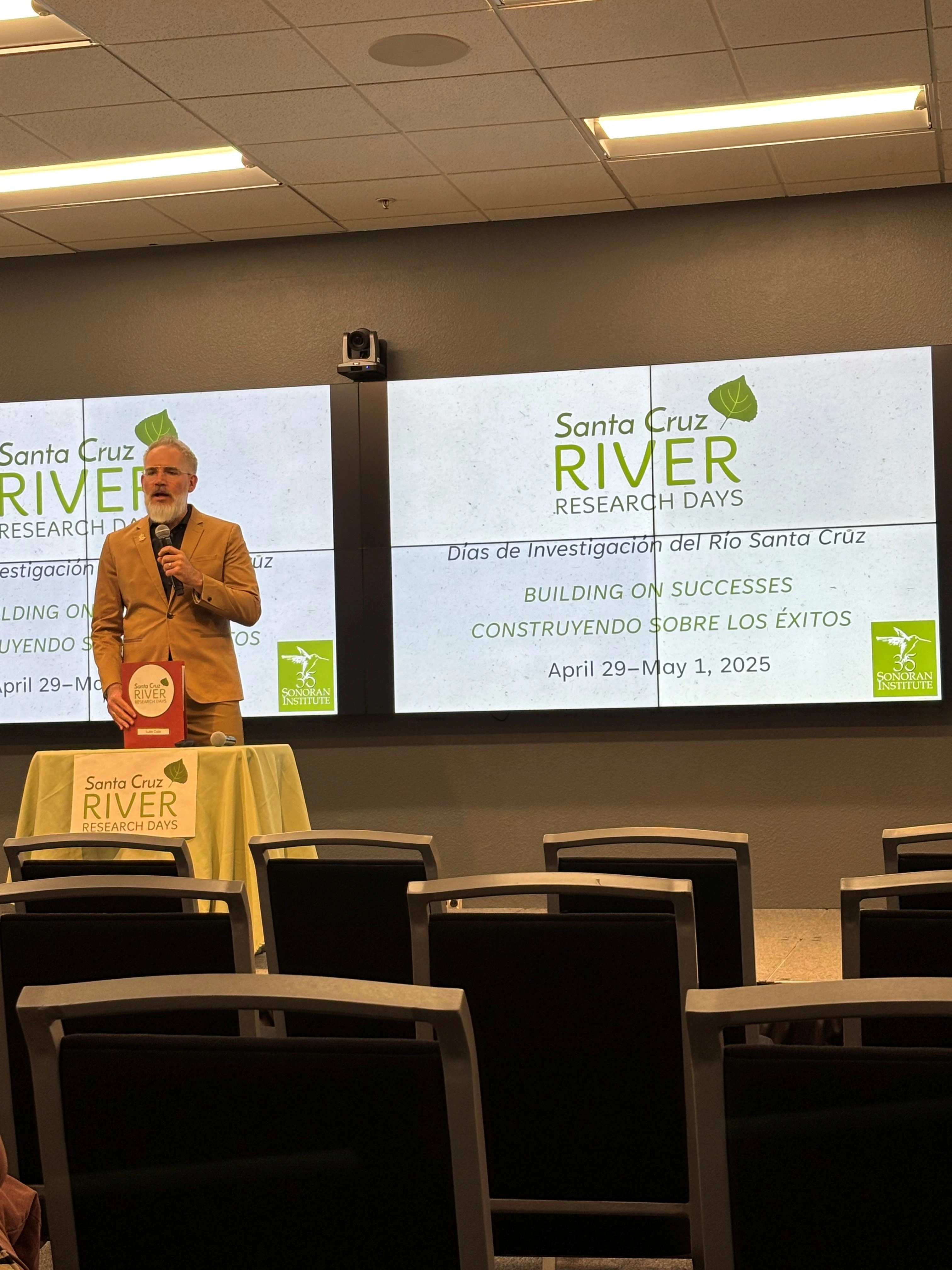 Luke Cole presenting at Santa Cruz River Research Days