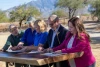 Group signing MOUT. Pictured from left to right: Kevin Dahl, Ward 3 Council Member, City of Tucson; Martha Williams, U.S. Fish and Wildlife Service Director; Amy Lueders, U.S. Fish and Wildlife Service Southwest Regional Director; Bruce Bracker, Santa Cruz County Board of Supervisors; and Adelita S. Grijalva, Chair, Pima County Board of Supervisors.